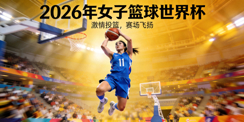 2026年女子篮球世界杯宣传图片 - 女篮运动员投篮姿势